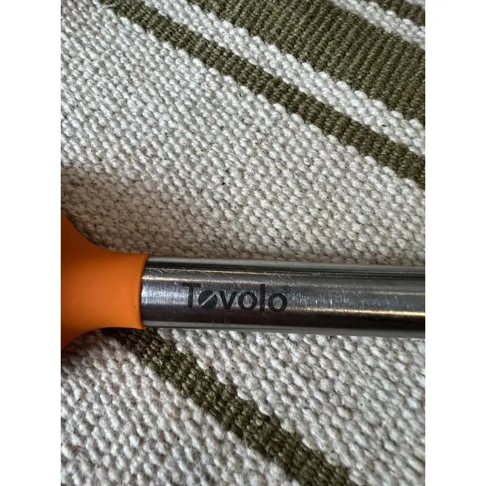 Tovolo 12 Inch Silicone And Stainless Steel Mixing Spoon In‎ Orange And Silver